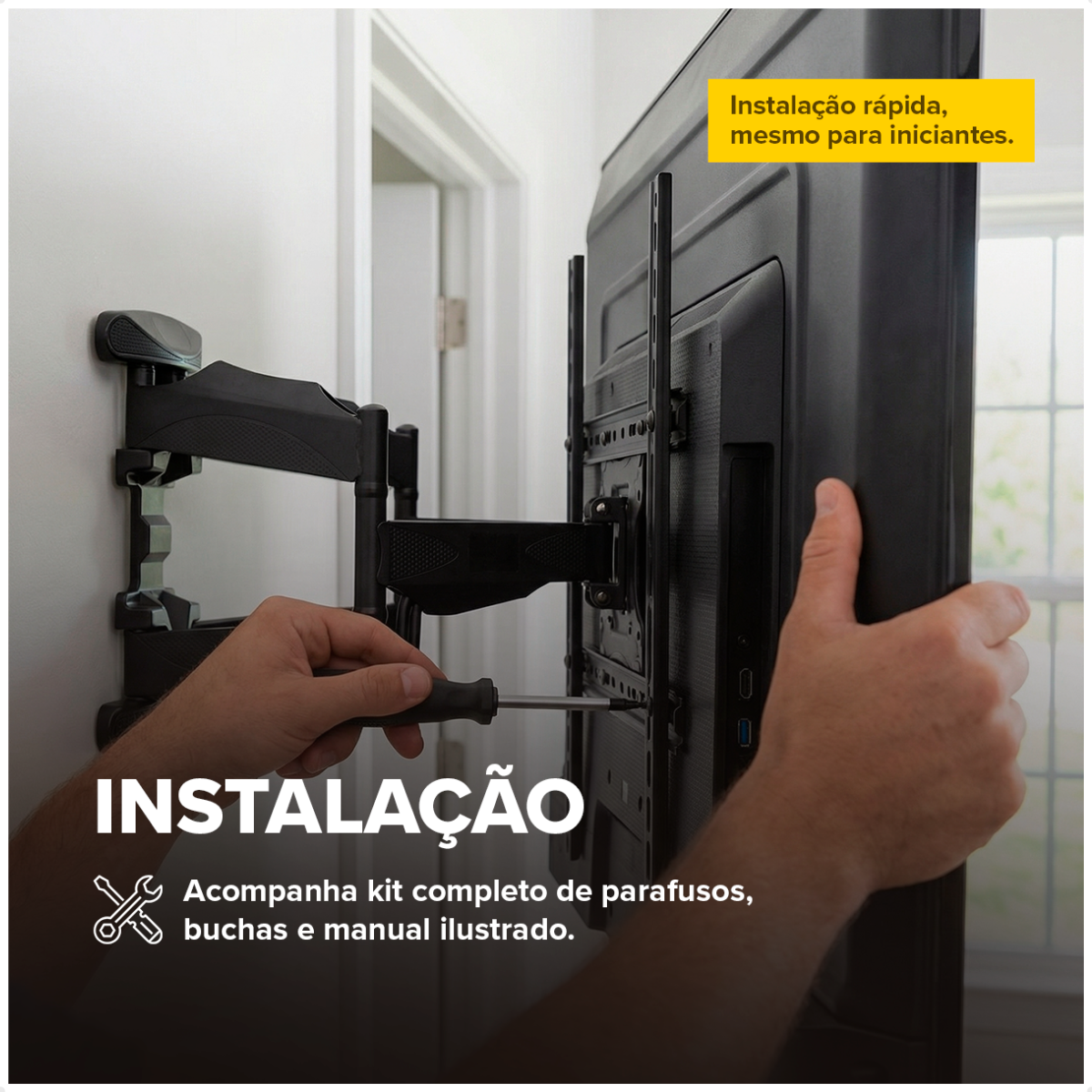 Instalação do suporte ARGX P5 com kit completo de parafusos e buchas