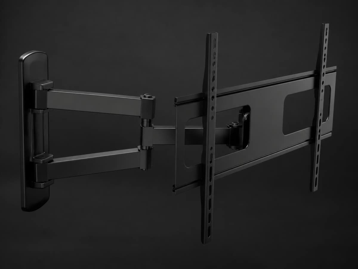 Suporte de TV articulado premium ARGX FM85 com braço de aço preto fosco